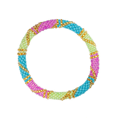Maison IZEL - Nepalesisches Roll-on Armband, pink/mint/blau