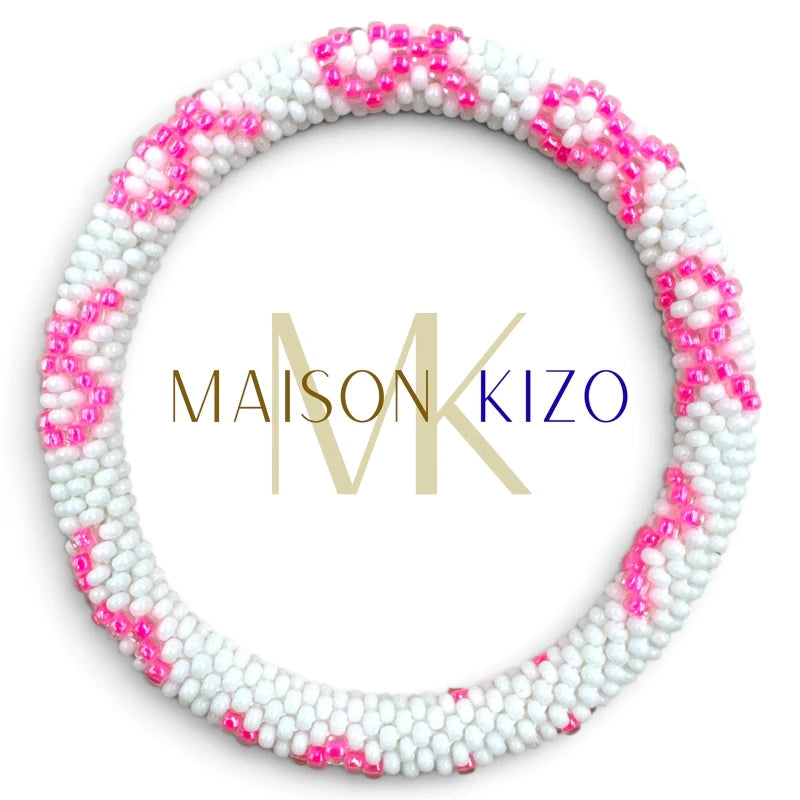 Maison KIZO - Charity Perlenarmband "PINKTOBER", weiß/pink