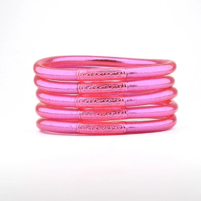 Maison IZEL - Buddhistisches Mantra Armband, neonpink