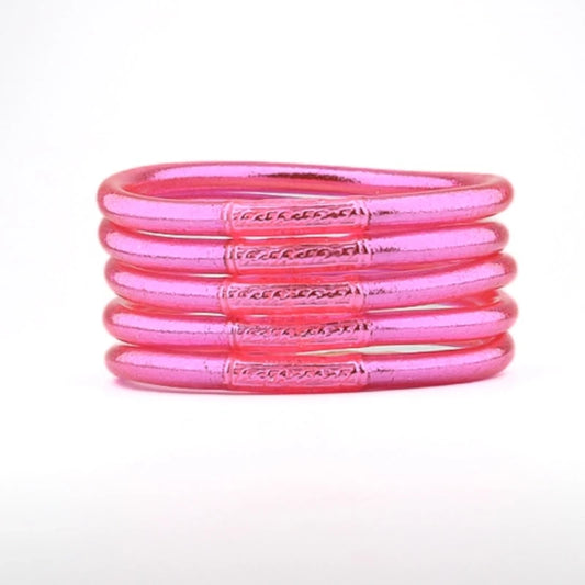 Maison IZEL - Buddhistisches Mantra Armband, neonpink
