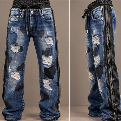 ROSE Jeans "HEARTS" mit Kettendetails