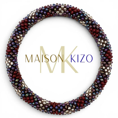 Maison KIZO - nepalesisches Roll-on Armband, marine/bordeaux