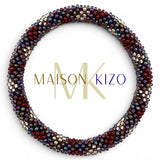 Maison KIZO - nepalesisches Roll-on Armband, marine/bordeaux