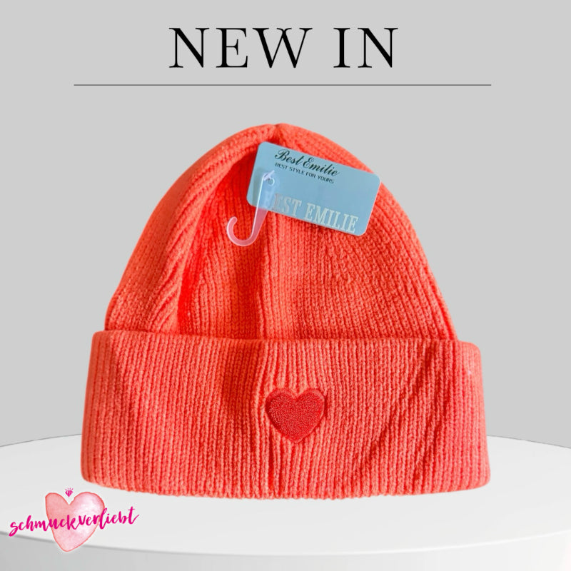 Mütze "LOVELY HEART", orange