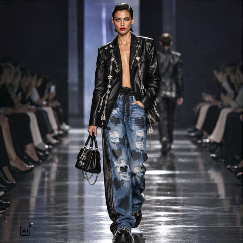ROSE Jeans "HEARTS" mit Kettendetails