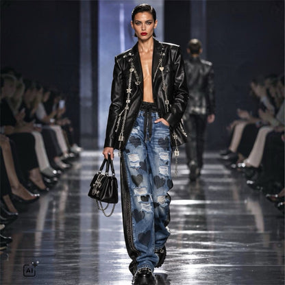 ROSE Jeans "HEARTS" mit Kettendetails