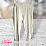 Edle Baggyhose "PLEATS" mit Bundfalten, ecru