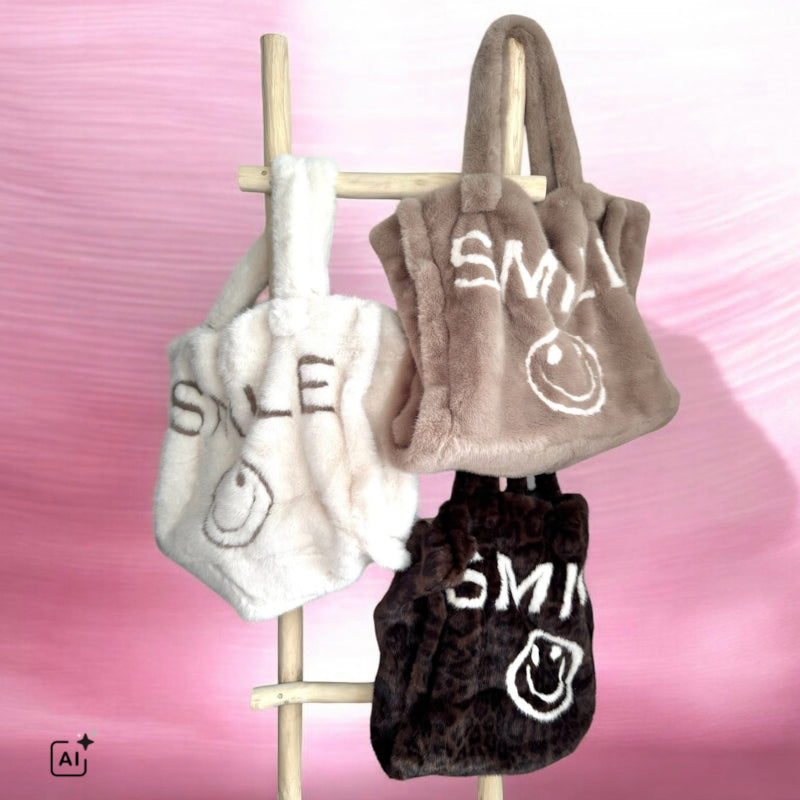 Plüschtasche Shopper "SMILE"