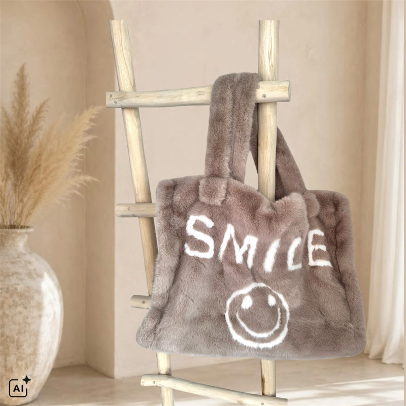 Plüschtasche Shopper "SMILE"