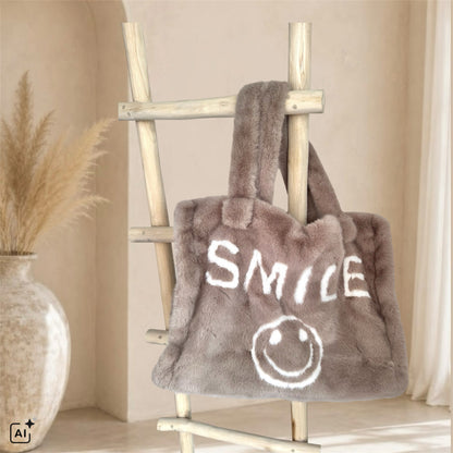 Plüschtasche Shopper "SMILE"