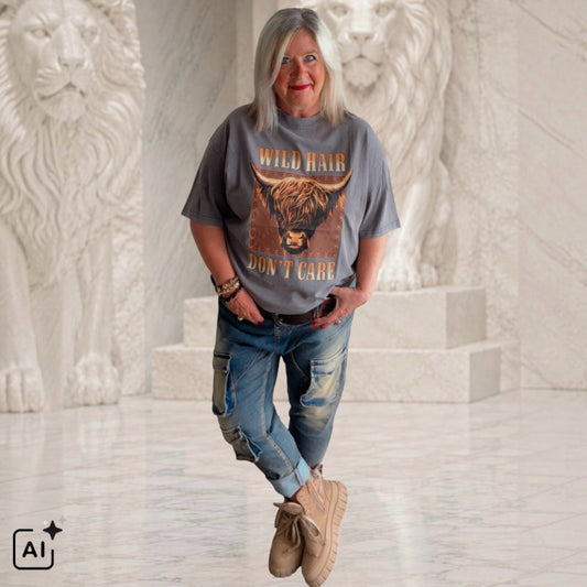 ESVIVID T-Shirt "WILD HAIR", grau