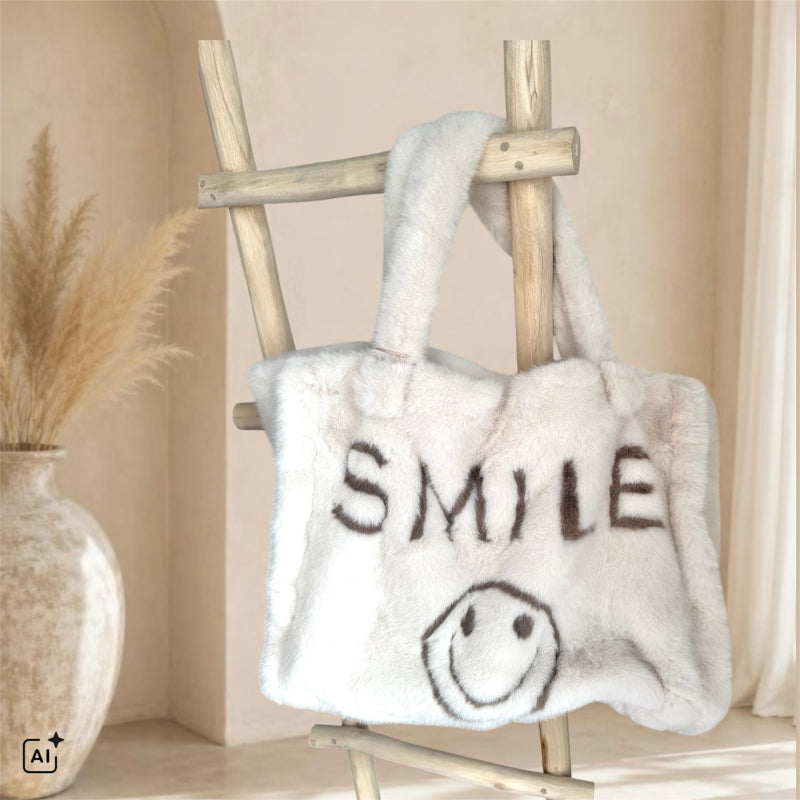 Plüschtasche Shopper "SMILE"