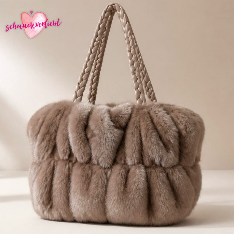 Felltasche "MINK", taupe