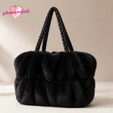Felltasche "MINK", schwarz