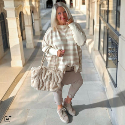 Felltasche "MINK", beige