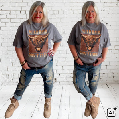 ESVIVID T-Shirt "WILD HAIR", grau