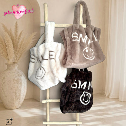 Plüschtasche Shopper "SMILE"
