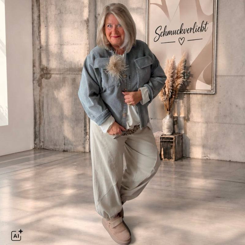 Cordjacke "MELLY", grau