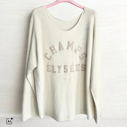 Strickpulli "CHAMPS ÉLYSÈES", ecru/beige