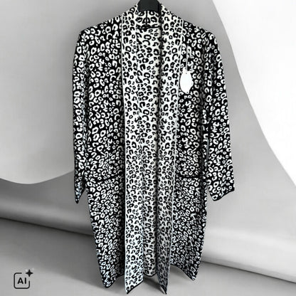 Strickjacke | Cardigan "COZY LEOPARD", s/w