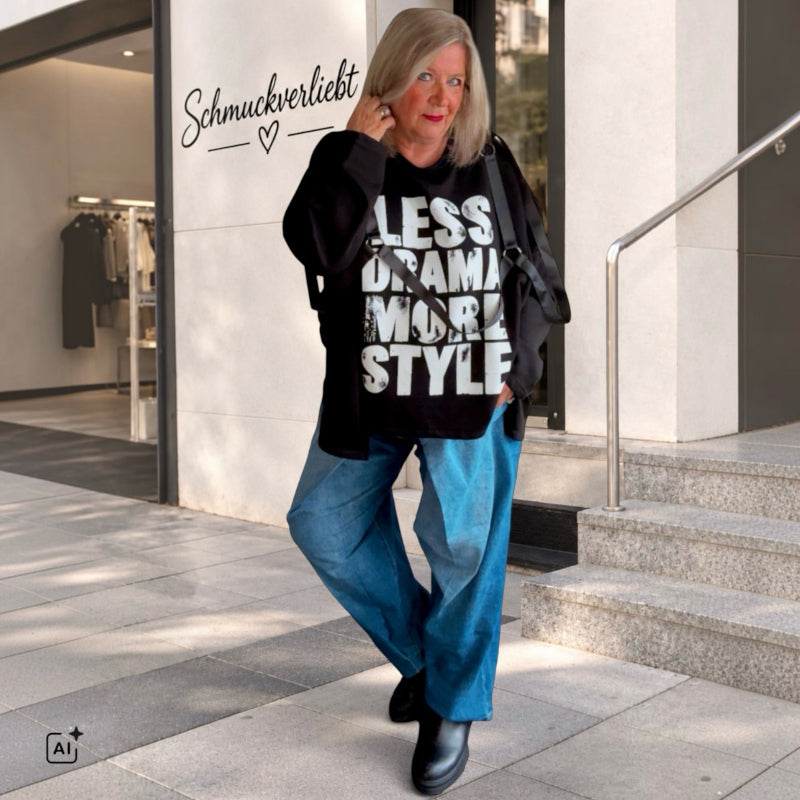 SEXY WOMAN Jeans "OVERLAP" mit weitem Bein