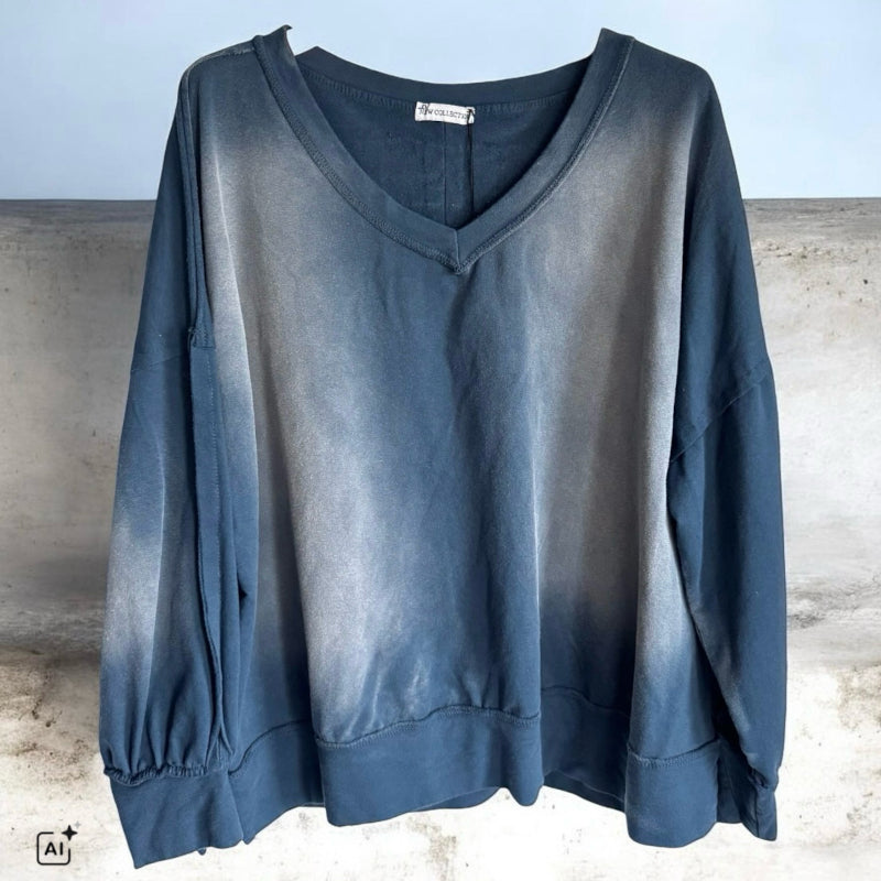 Sweater "STONE WASHED", marine