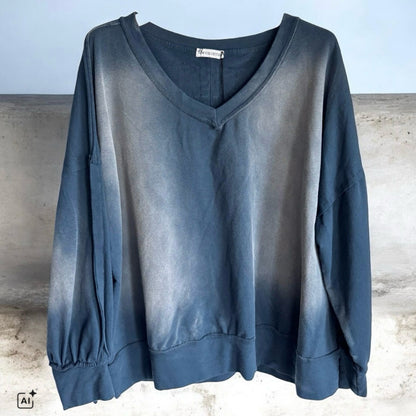 Sweater "STONE WASHED", marine