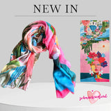 Viskose Schal "SANTORINI", pink-multi