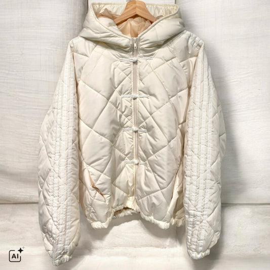 Steppjacke "QUILTED" mit Streifen, vanille
