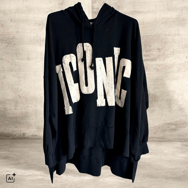 Hoodie "ICONIC", schwarz