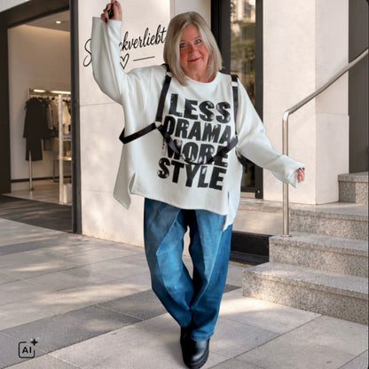 Sweater "MORE SYLE", weiß