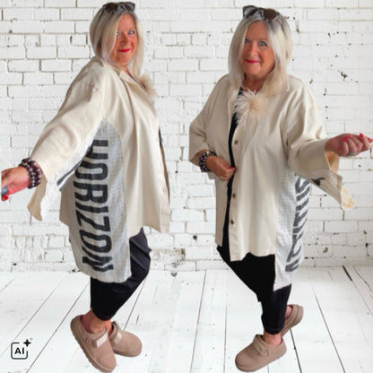Denim Jacke "HORIZON", vanille