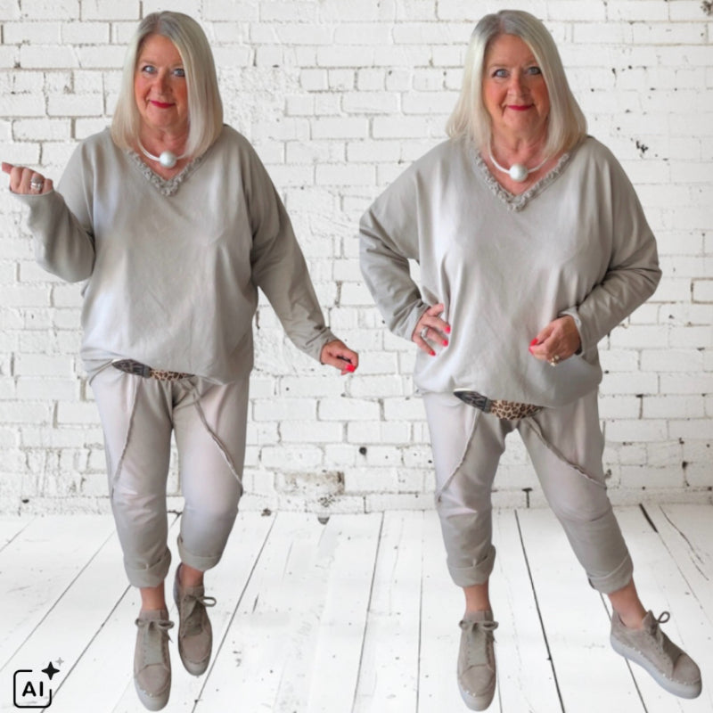 Sweat Baggy Hose "STONE WASHED"