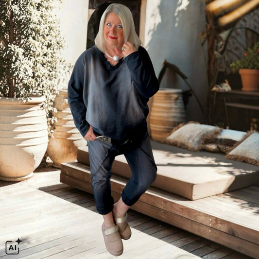 Sweater "STONE WASHED", schwarz