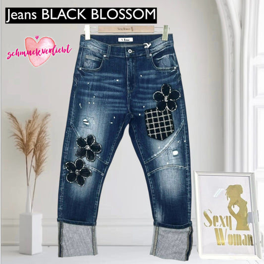 SEXY WOMAN Jeans "BLACK BLOSSOM"