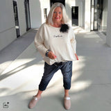 Sweater "C'EST LA VIE", vanille