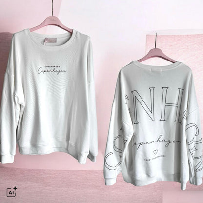 Roundneck Sweater "COPENHAGEN", offwhite