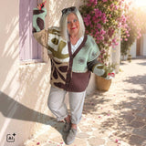 Strickjacke "PATCHWORK", mint