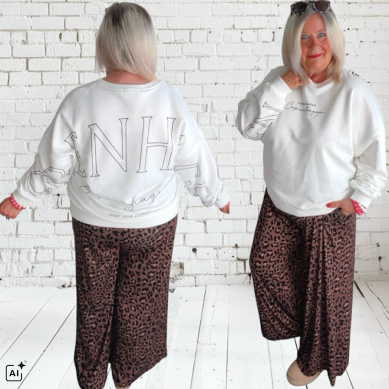 Roundneck Sweater "COPENHAGEN", offwhite