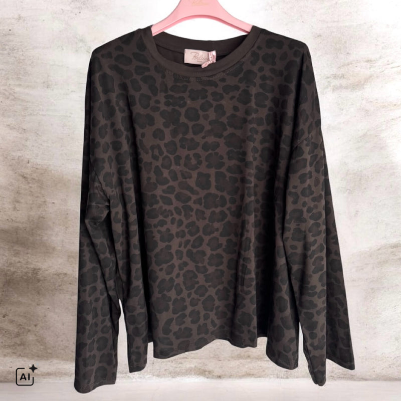 Longsleeve "ALWAYS LEO", schoko