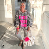 Sweater "TAKE YOUR TIME", Leo-beige