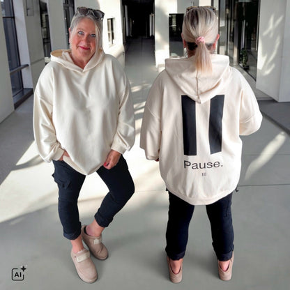 Hoodie "PAUSE", vanille