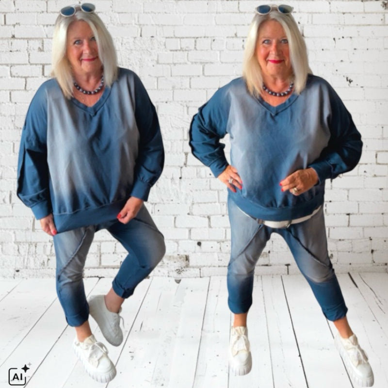Sweat Baggy Hose "STONE WASHED"