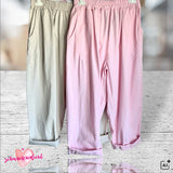 Baumwoll Hose "DYRIANA" mit weitem Bein