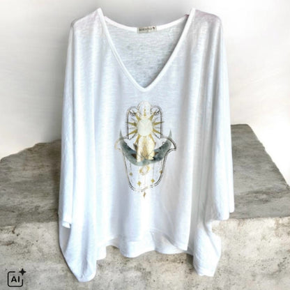 leichter Strickpulli "SOULMATE", weiß