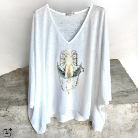 leichter Strickpulli "SOULMATE", weiß
