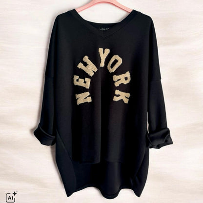 Sweater "NEW YORK", schwarz