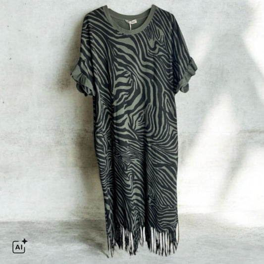 Shirt Kleid "ZEBRA", olive