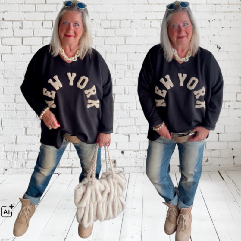 Sweater "NEW YORK", schwarz
