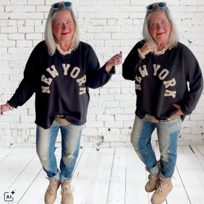 Sweater "NEW YORK", schwarz